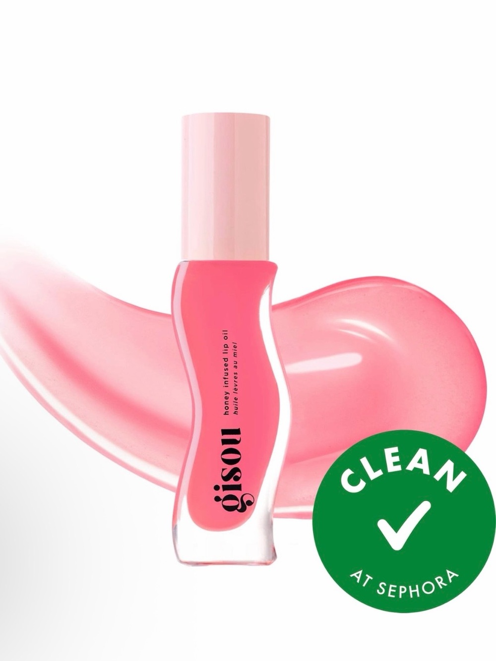 Gisou Pink Honey-Infused Lip Oil in Raspberry Swirl - Brand New NO BOX!
